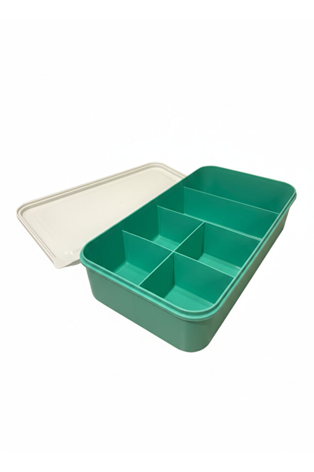 حاوية تخزين مستطيلة مكونة من 6 أقسام ملونة - 4