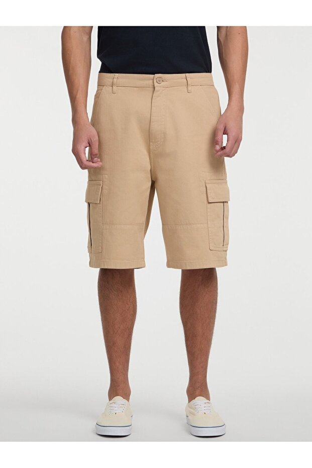 Jeans Cargo Erkek Regular Fit Şort - 1