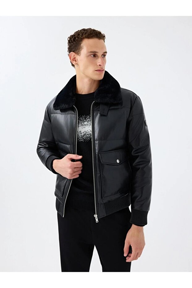 Regular Fit Erkek Mont Pu - 4