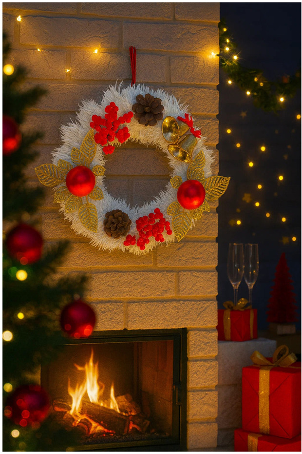 Christmas Door Ornament 24 cm Decorative Christmas Ornament