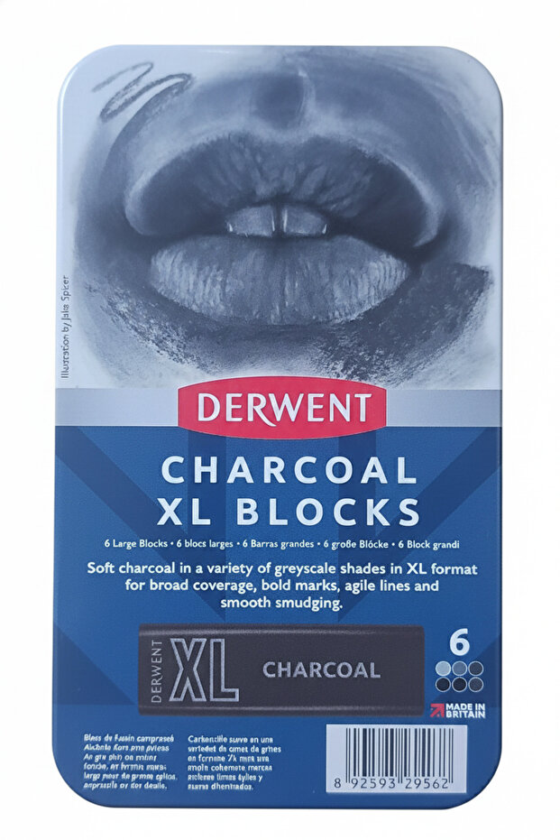 Charcoal XL Blocks Tin (6) - 1