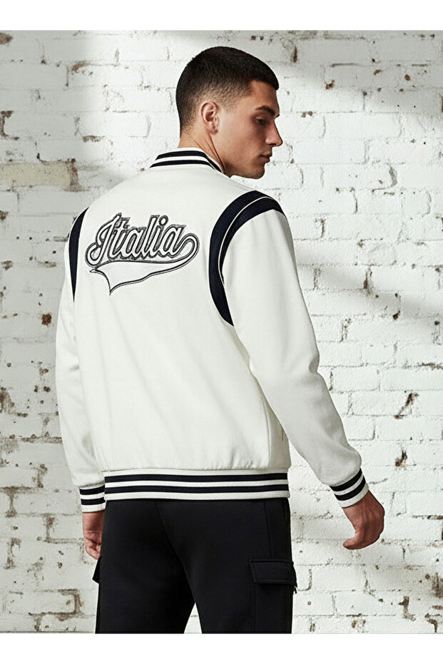 جاكيت رياضي رجالي مطرز بشعار - 3