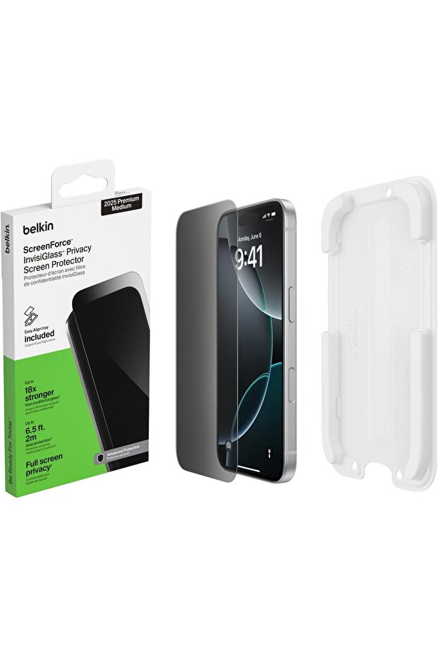 ScreenForce InvisiGlass iPhone 17 Pro Privacy Screen Protector