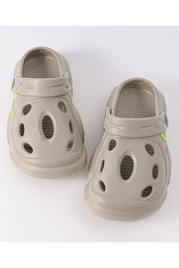 قباقيب صلبة بأحزمة خلفية - رمادي - 2