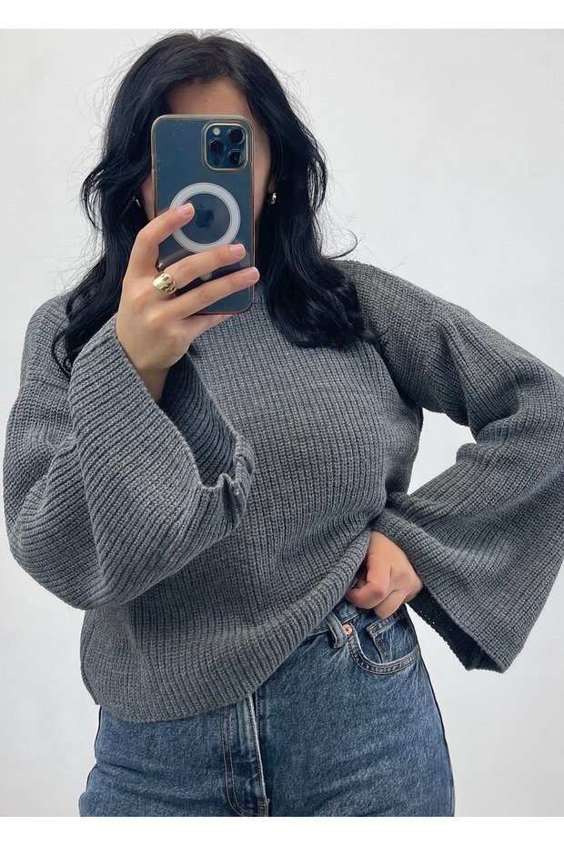 İspanyol Kol Triko Kazak - 3