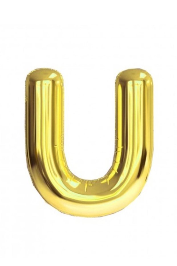 Letter U - Gold Foil Letter Balloon 40 Inch
