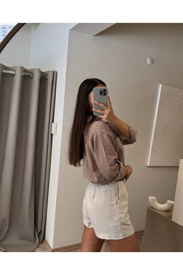 Keten mini Şort - 2