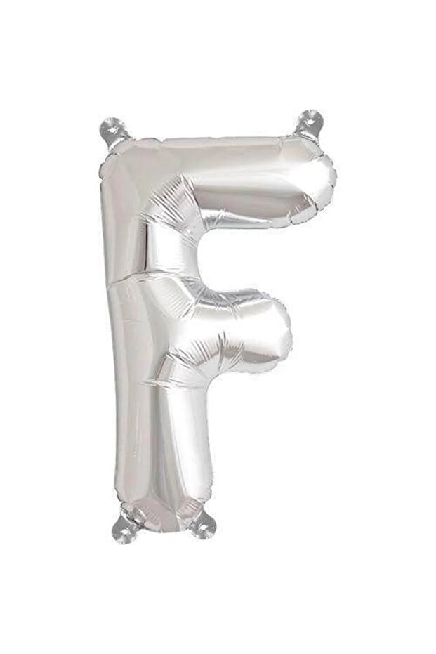 Letter F - Silver Foil Letter Balloon 40 Inch