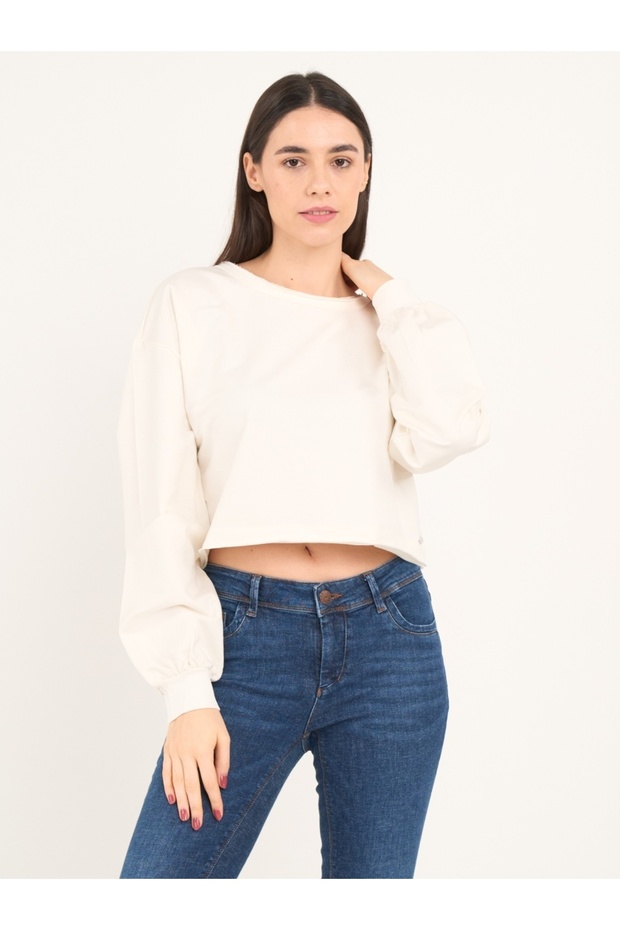 Women's solid color sweater - 6