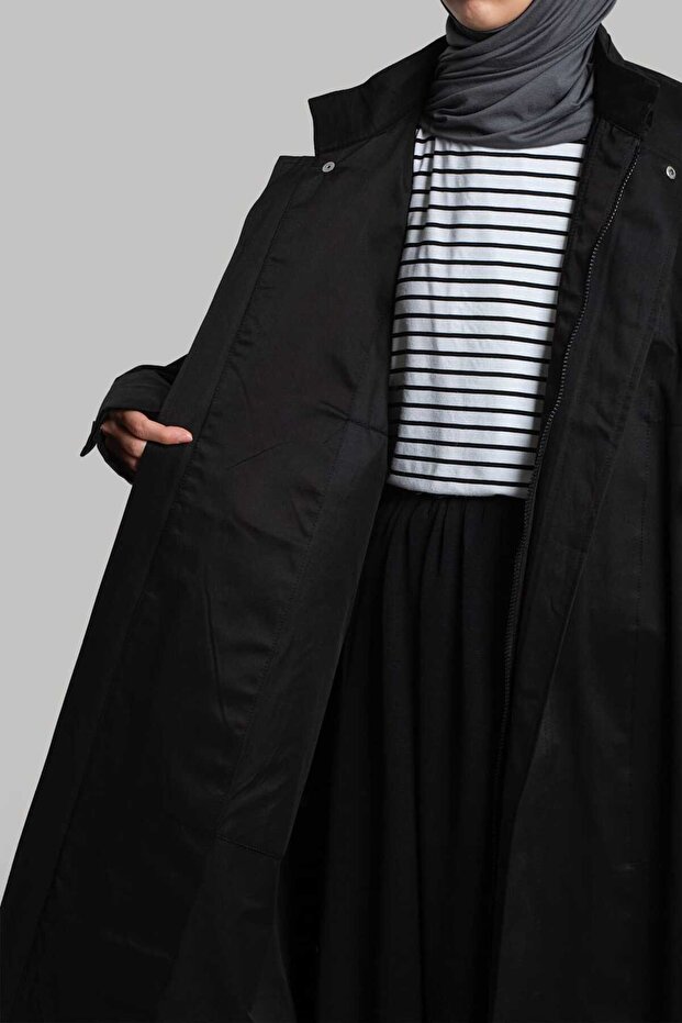 Parka Yağmurluk - Siyah - 5