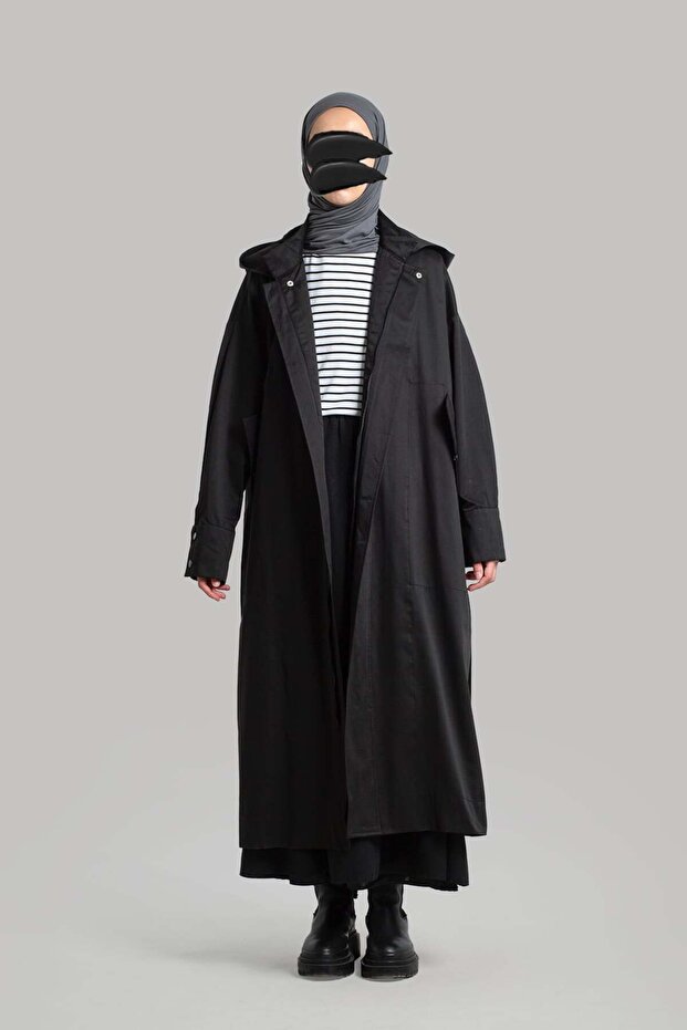Parka Yağmurluk - Siyah - 1