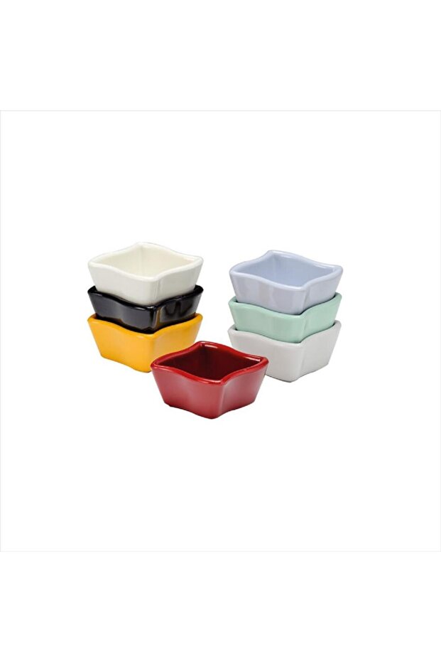 K-2080 Mini Sauce Bowl Jam Bowl, 5X2.5 Cm, Yellow, Set of 6