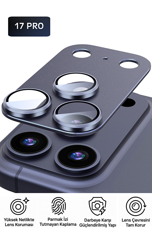 iPhone 17 Pro Compatible Camera Lens Protector Full Coverage Protection with Metal Frame