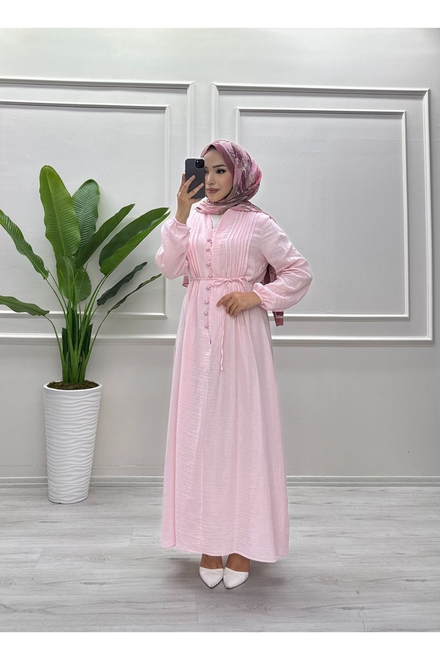 MÜSLİN KUMAŞ ELBİSE - 2