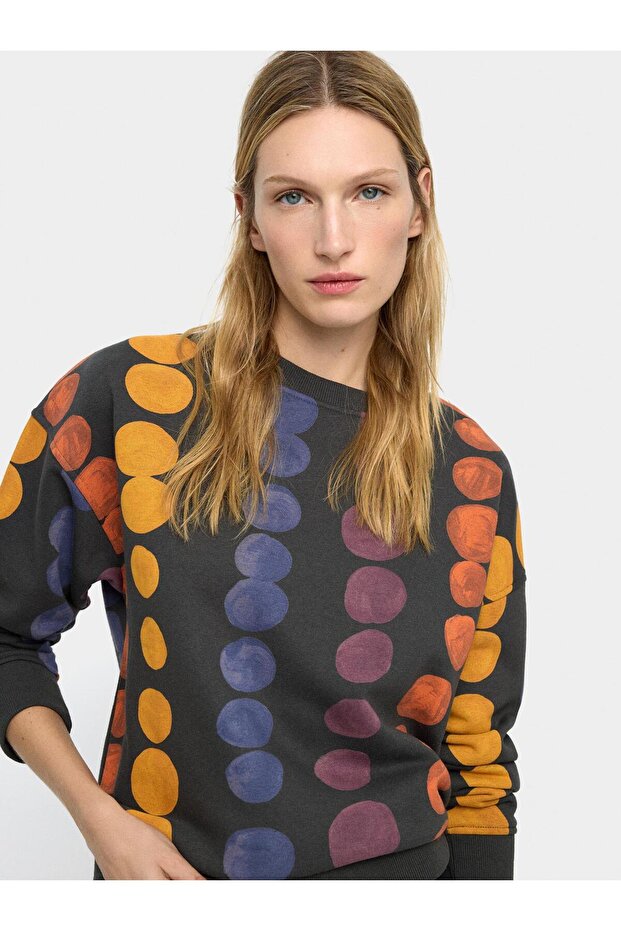 Desenli Sweatshirt - 1