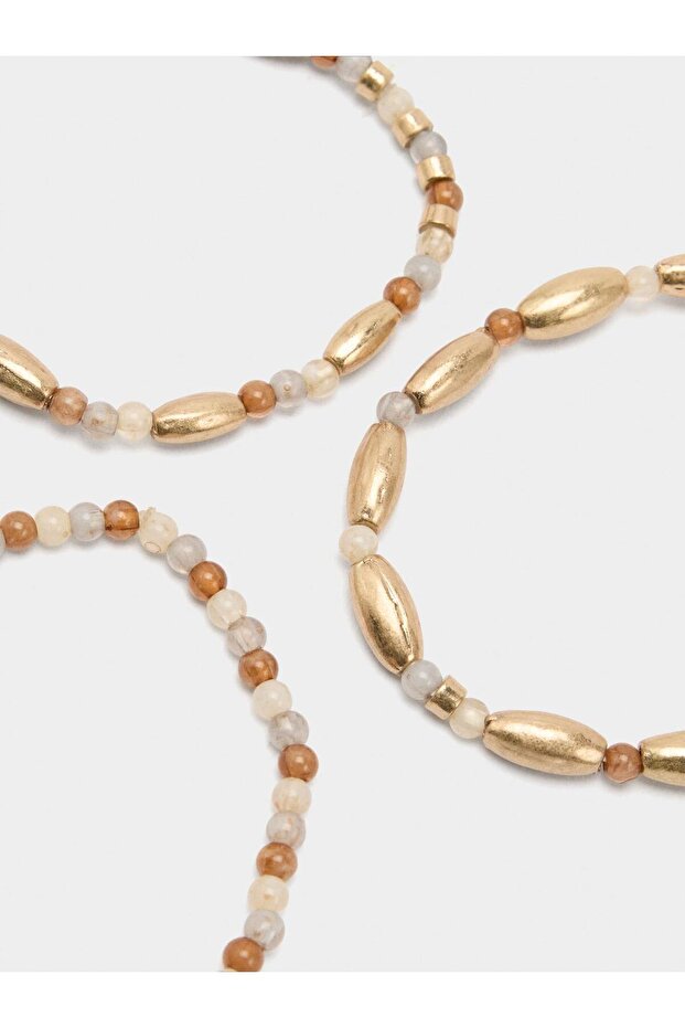 Boncuklu Elastik Bileklik Seti - 1