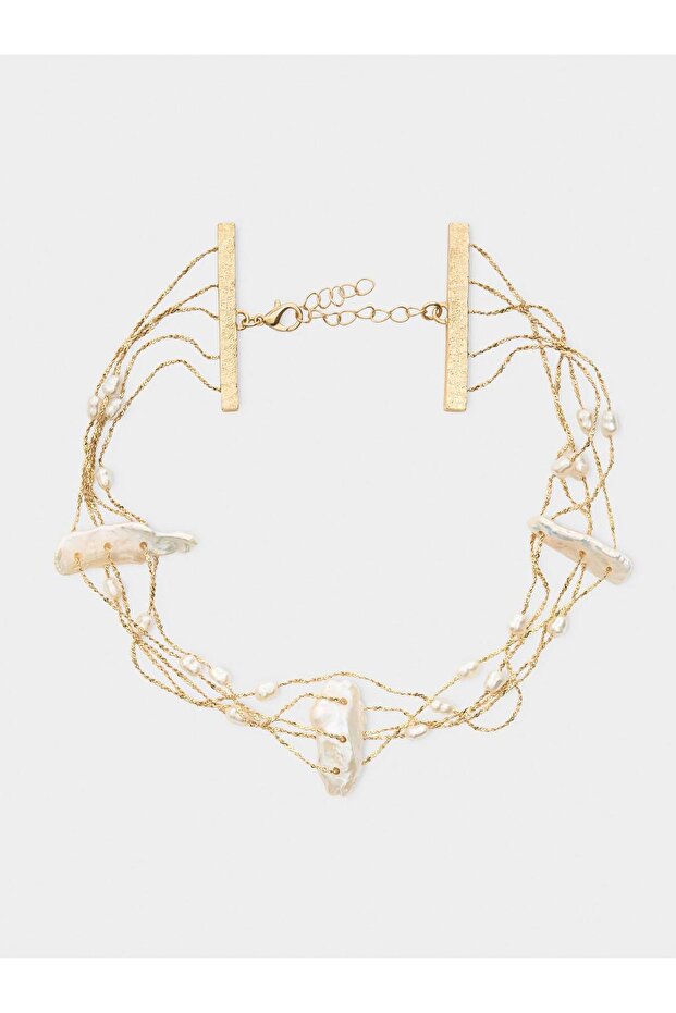 Tatlı Su İncili Kısa Kolye - 2