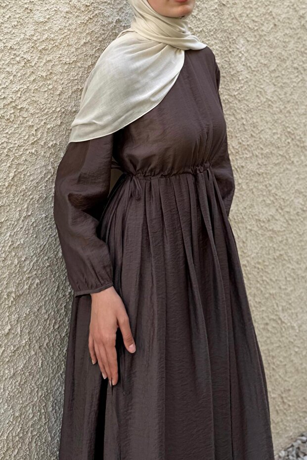Perla Elbise Kahve - 1