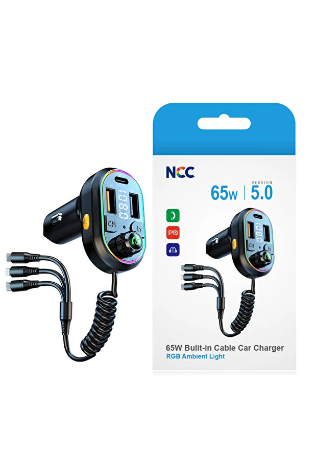 Incarcator Auto / Modulator FM 65W - - 1