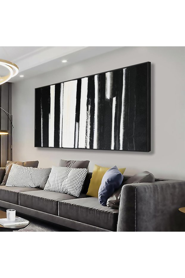 Vintage-Style Minimalist Canvas Artwork 50x100cm – Personalized Framed Decor