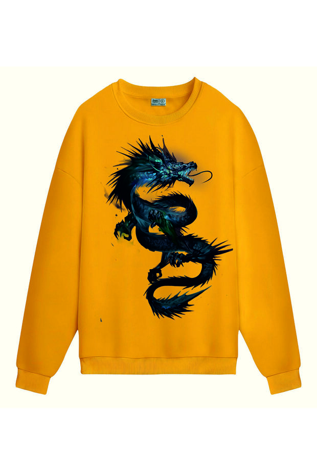 البلوز المطبوعة التنين - 1