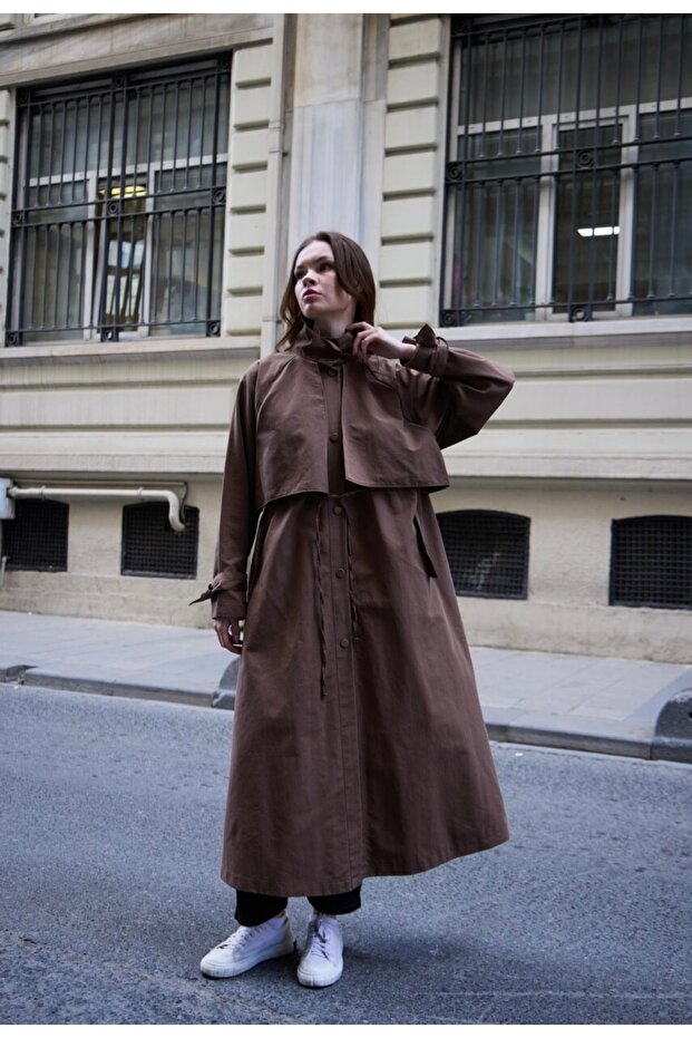 Women's Long Waterproof Trench Coat