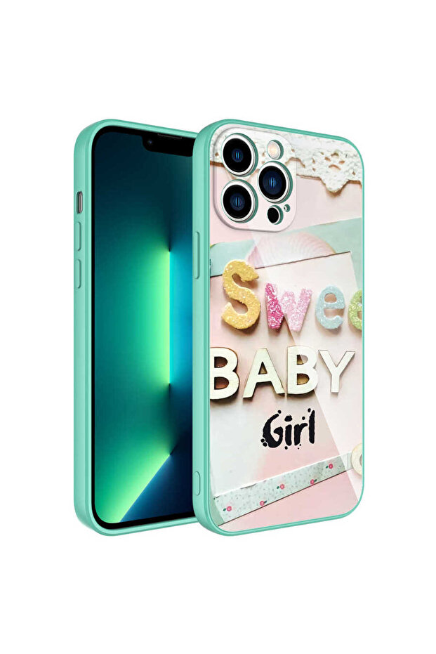 iPhone 13 Pro Max Compatible Camera Protected Patterned Hard Silicone Safa Epoxy Case-No5 - 1