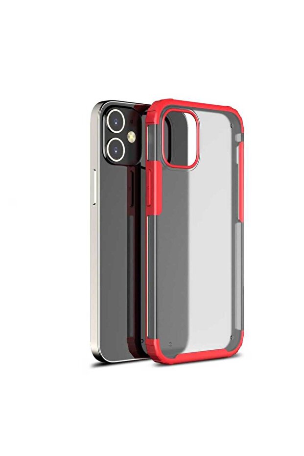 حافظة متوافقة مع هاتف iPhone 12 Mini من SAFA Volks - باللون الأحمر - 1