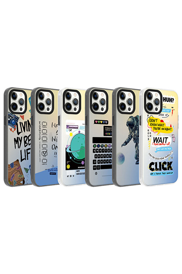 iPhone 12 Pro Compatible Patterned Safa Dragon Hard Case-Words - 2