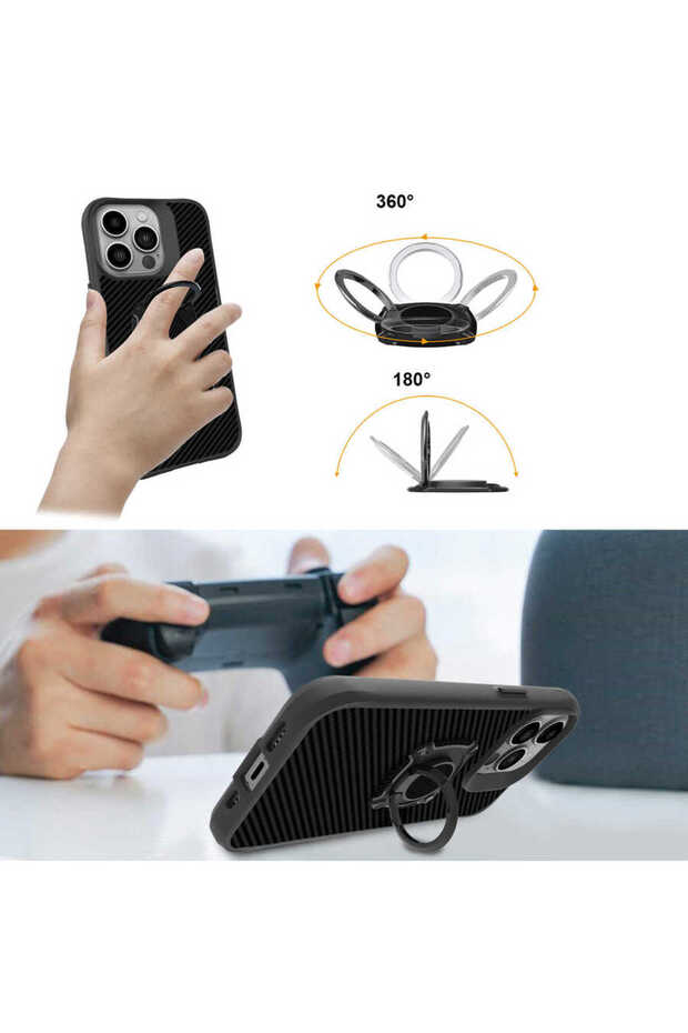 iPhone 13 Pro Max Compatible Safa Timo Case-Black - 6