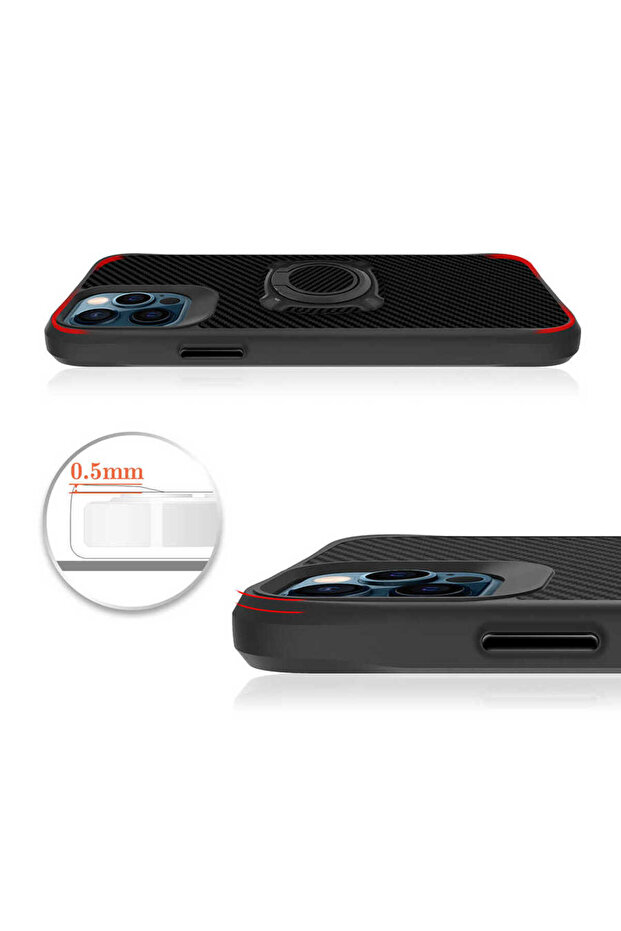 حافظة تيمو متوافقة مع هاتف آيفون 12 برو ماكس - أسود - 4