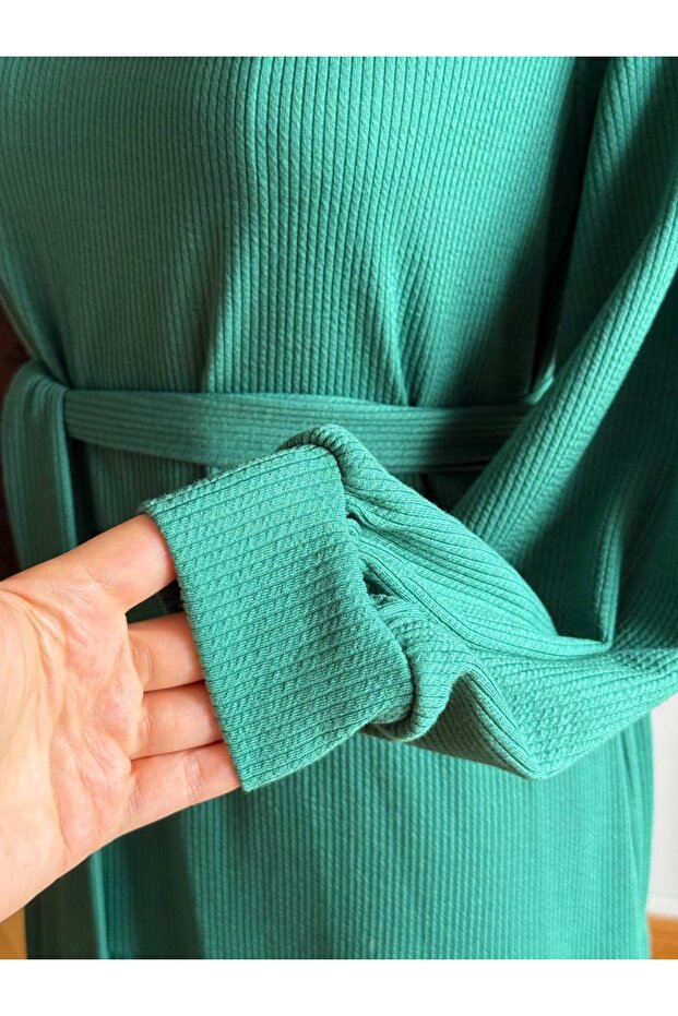 Hakim Yaka Çingene Model Örme Elbise 2400 NAVRA | - 4