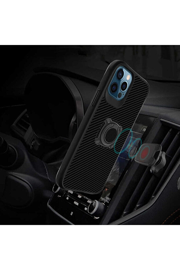 حافظة تيمو متوافقة مع هاتف آيفون 12 برو ماكس - أسود - 6