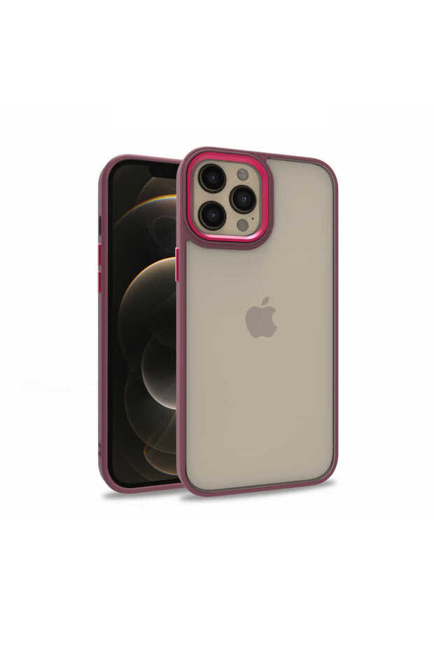 iPhone 12 Pro Max Compatible Safa Flora Case-Red - 1