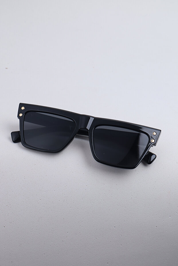 Nulin Bone Rectangular Sunglasses - Black - 2