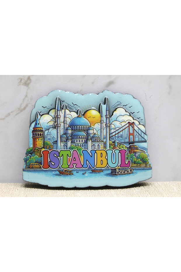 Wooden Istanbul Themed Magnet Liv560
