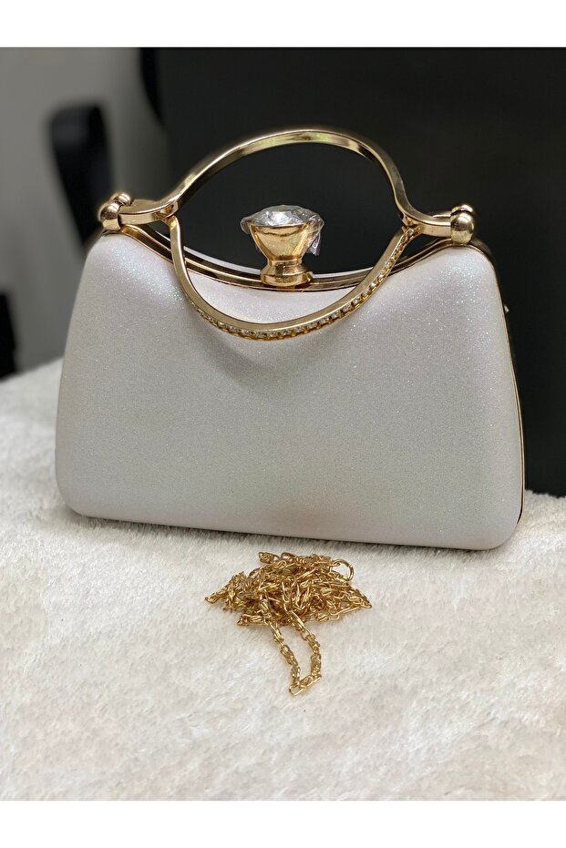 Krem simli abiye - 1