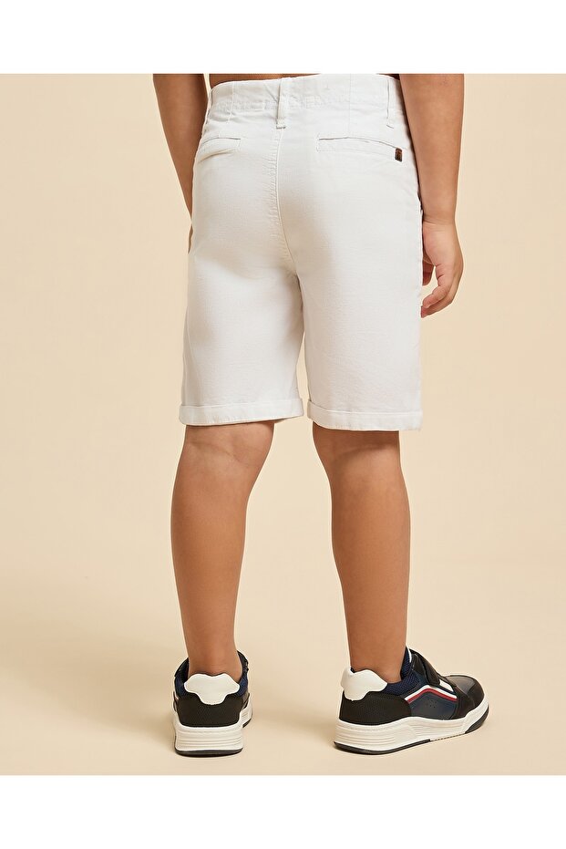 شورت سادة بإغلاق بأزرار - 5