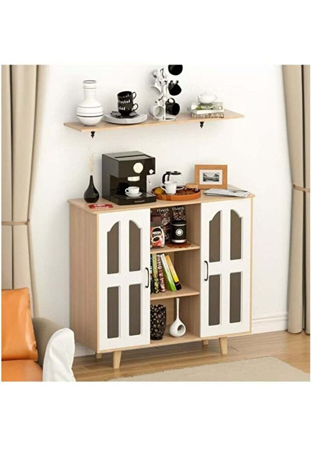 خزانة تخزين زاوية متعددة الأغراض للقهوة - 2