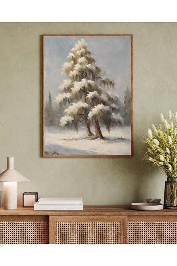 One Piece Living Room Office Decor Painting Winter Themed Vrynt