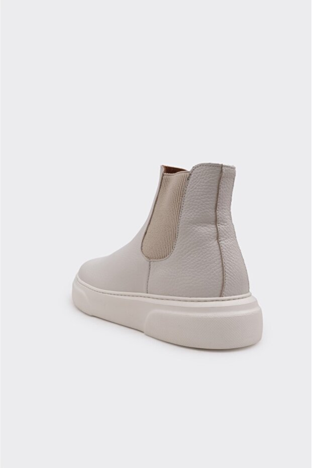 Hakiki Deri Bileği Lastikli Kadın Bot - 3