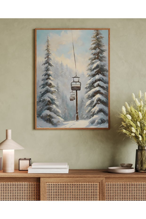 One Piece Living Room Office Decor Painting Winter Themed Vrynt