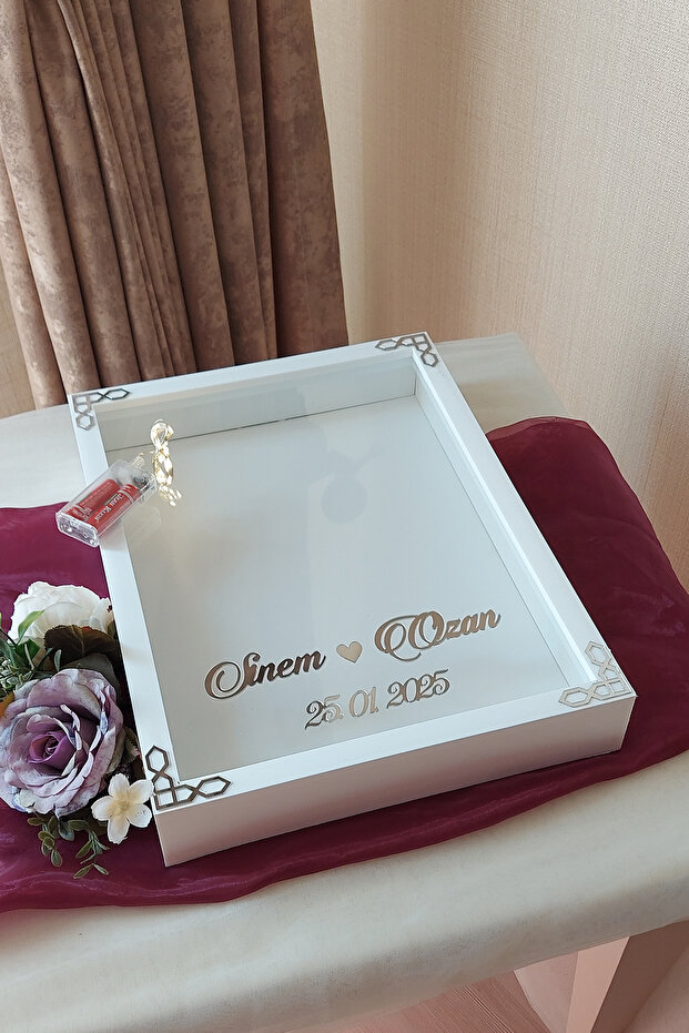 إطار صور LED بتصميم عميق على شكل صندوق ورد مقاس 30×40 سم! إطار المرآة!