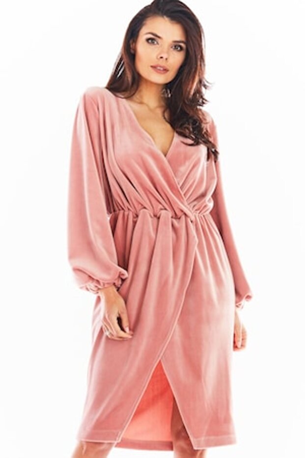 - Rochie A406 - Roz - 1