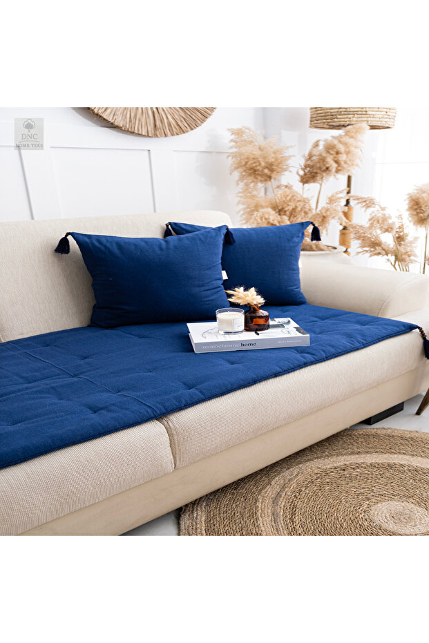 Linen Pet-Friendly Sofa Pad/Seat Mattress, Washable Size Options, Includes Throw Pillow Gift