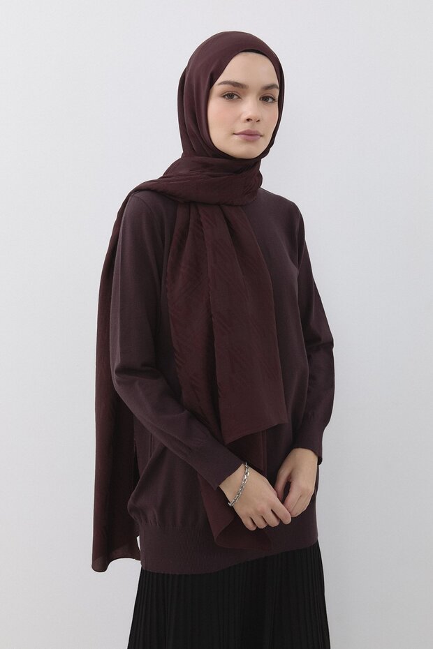 Basic Triko Tunik Kahve - 1