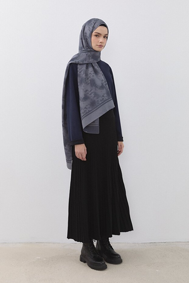 Piliseli Triko Etek Siyah - 1