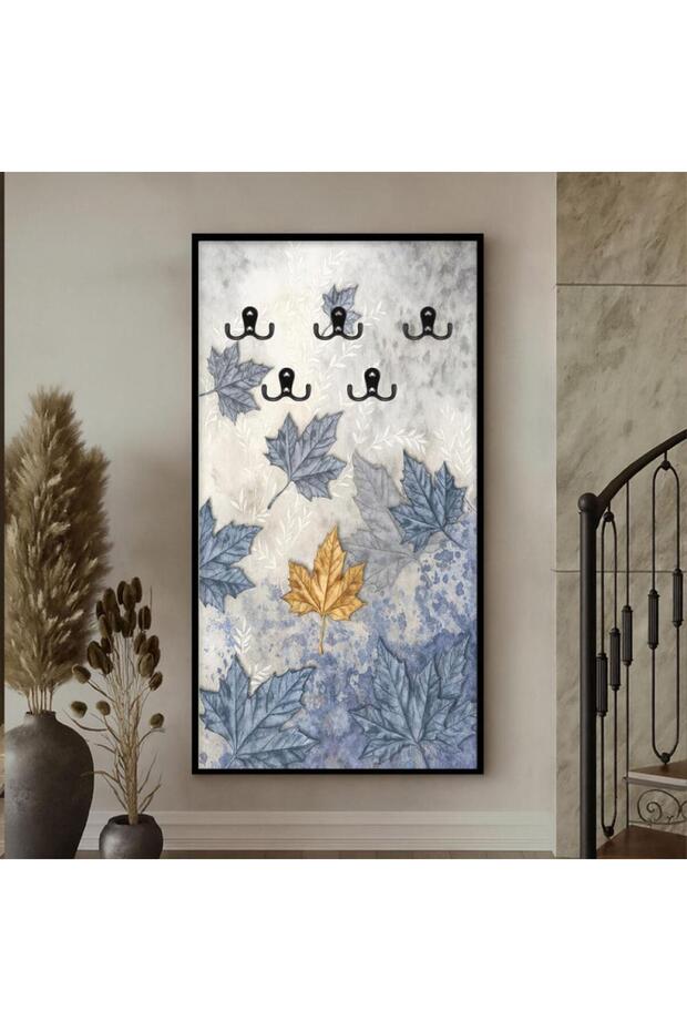 Modern Canvas Hanging Clothes Hanger with Hollow Gold Frame