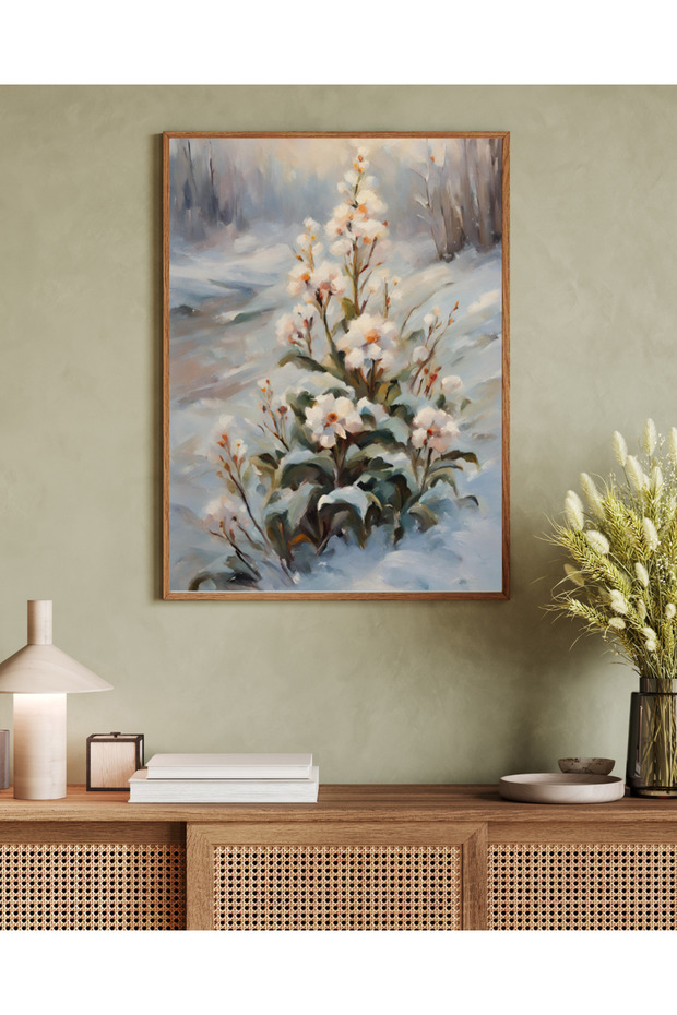 One Piece Living Room Office Decor Painting Winter Themed Vrynt