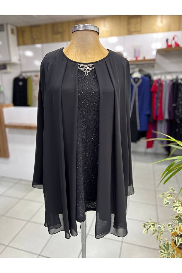 Şık Esnek Simli Bluz - 1